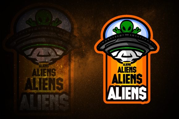 Aliens Space E-Sport Logo: Perfect for Your Gaming Team and Brand