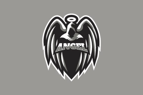 Angel Illustration Logo for Gaming and E-sport