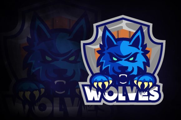Blue Wolves E-Sport Logo for Your Team
