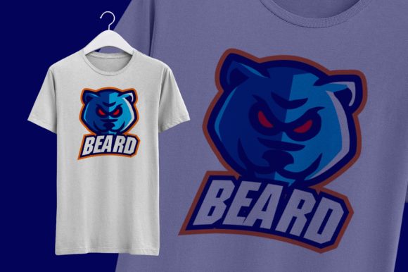 Enhance Your Gaming Brand with the Bear Blue E-Sport Logo Graphic