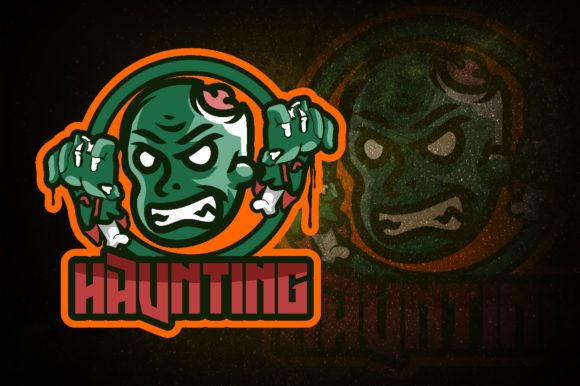 Haunting Zombie E-Sport Logo: A Perfect Fit for Your Gaming Brand