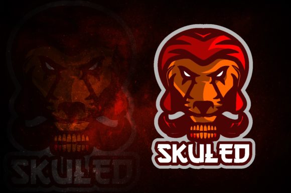 Lion Skull E-Sport Logo: Perfect for Your Team