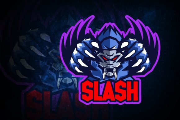 Lion Slash E-Sport Logo: Perfect for Gaming Teams
