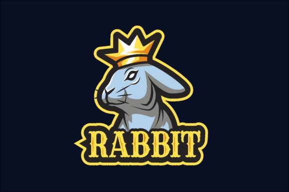 Rabbit Illustration Logo for Gaming and Brands