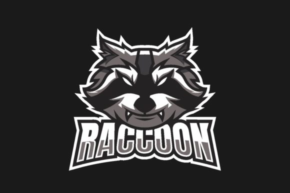 Raccoon Illustration Logo for Gaming and E-sports