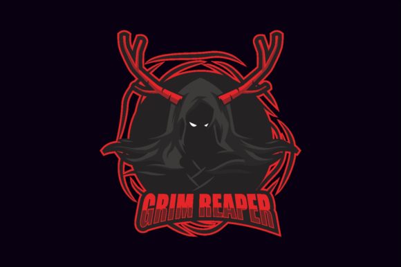 Reaper Illustration Logo Graphic Vector: A Versatile Choice for Gaming and E-sport Brands