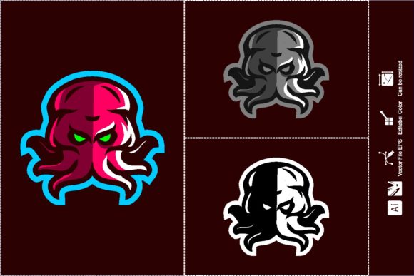 The Octopus E-Sport Logo Graphic