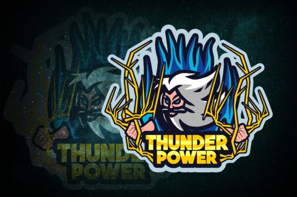 Thunder Power E-Sport Logo: Perfect for Your Gaming Team and Brand