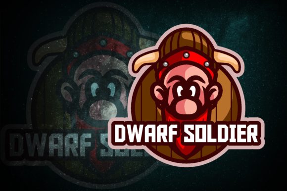 Unleash Your Gaming Brand with Dwarf Soldier E-Sport Logo