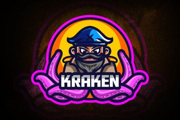 Unleash Your Gaming Brand with Kraken E-Sport Logo