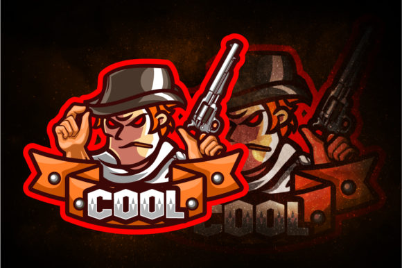 Unleash Your Gaming Brand with the Cool Cowboy E-Sport Logo
