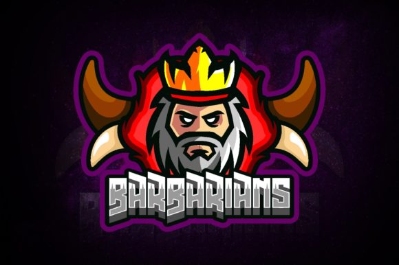 Unleash Your Gaming Team's Identity with the Barbarian E-Sport Logo