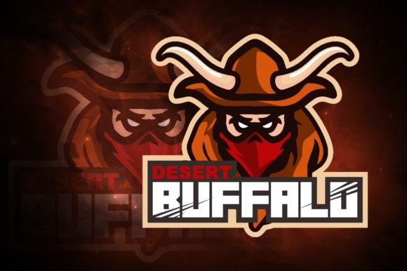 Unleash Your Gaming Team's Potential with the Desert Buffalo E-Sport Logo
