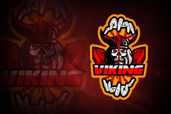 Viking Skull E-Sport Logo: A Bold and Versatile Choice for Your Gaming Brand